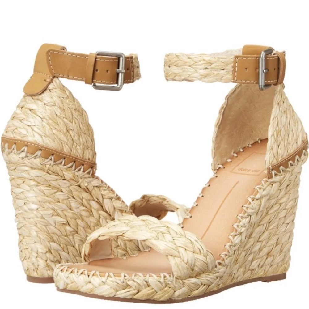 Dolce Vita Women’s Nilton Espadrilles Wedge Sandals Size 8  tan